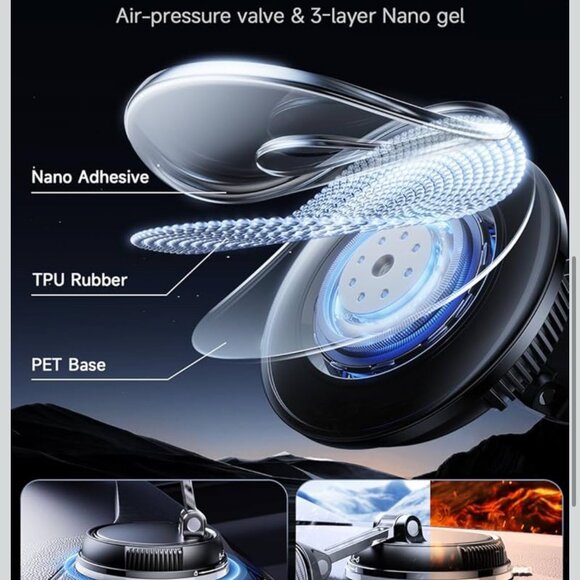 Only for iPhone Magsafe Car Mount Charger [15W Wireless Faster Charging, 78+LBS - Picture 5 of 8